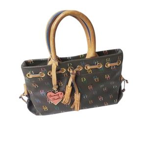 Dooney & Bourke Mini Hand Bag Signature Tiny Tassel Leather Tote Y2K Purse